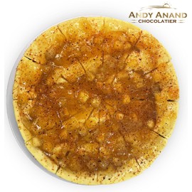 Andy Anand Tangy Apple Cheesecake 9" Fresh Made in Traditional Way, Amazing-Delicious-Decadent & Greeting Card, Birthday Valentine, Christmas, Mothers Fathers day, Anniversary, Gourmet Food (2 lbs)