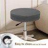 Wanyint Gray Print Round Stool Slipcover High Stretch Bar Stool
