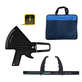AnthroFlex Level 1 Anthropometry Kit with Original Slim Guide Skinfold Caliper, Small Bone Caliper, Anthropometric Tape Measure (Black)