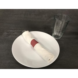 Raise Self-Adhesive Napkin Bands (6" x 1.5") (Burgundy, Pack of 4,000)