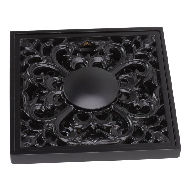 Floor Drain Quadrate Antique European Style Copper Stainless Steel Odor
