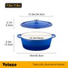 Velaze 7.5 QT Enameled Oval Dutch Oven Pot with Lid,