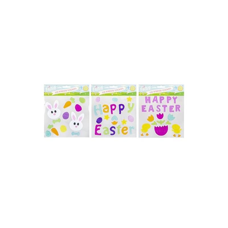 Easter Fun Gel Window Clings - 20cm x 20cm, 1