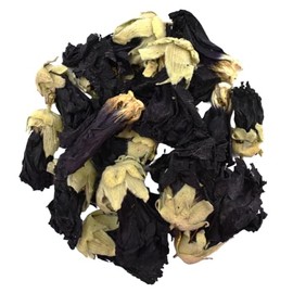 Black - Rose Hollyhock Whole Dried Flowers - Alcea Rosea L. (750g)