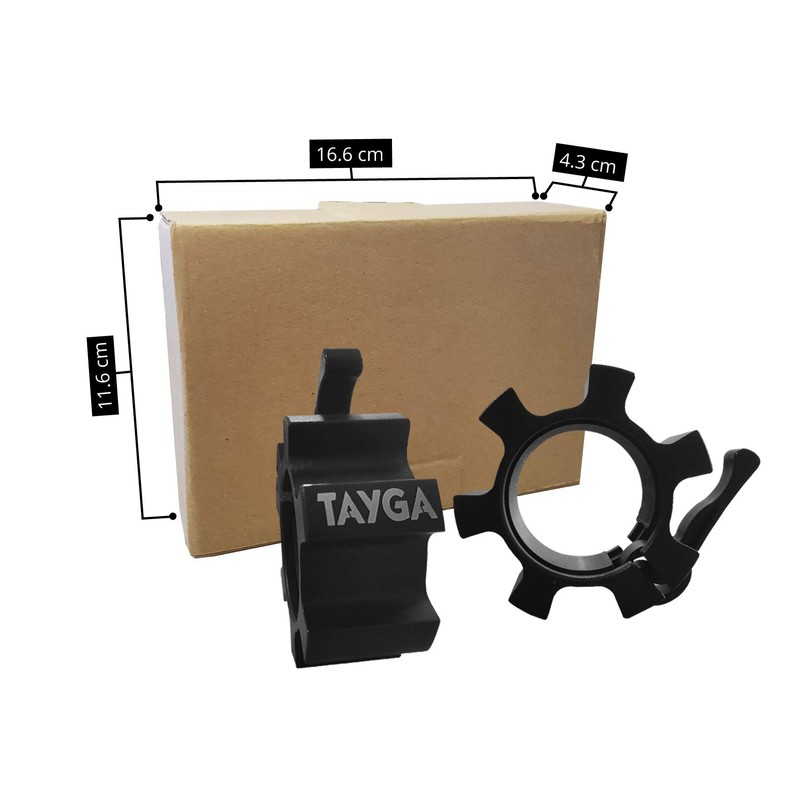 Tayga par de seguros aluminio para barra olímpica de collar