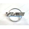 AUTO 1PC Chrome Black Rear Gas Lid Cross US Flags