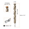 sourcing map 4pcs 1/4" Hex Shank Drill Bit 7/16" Gold