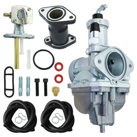 ALRACALL YFM125 Carburetor Replaces For Yamaha 4BD-14101-10-00 59V-14101-00-00 Fits For YFM225 MOTO-4 Breeze 125 YFA1 Timberwolf 2WD YFB250 Grizzly YFM125 with Intake Manifold Boot Fuel Petcock Valve