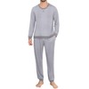 Ekouaer Mens Pjs Sets Pyjamas for Men Long Sleeve Check
