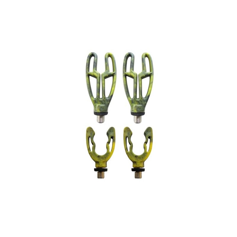 TJR Tackle Camo 4pc Rod Rest heads Inline Front &