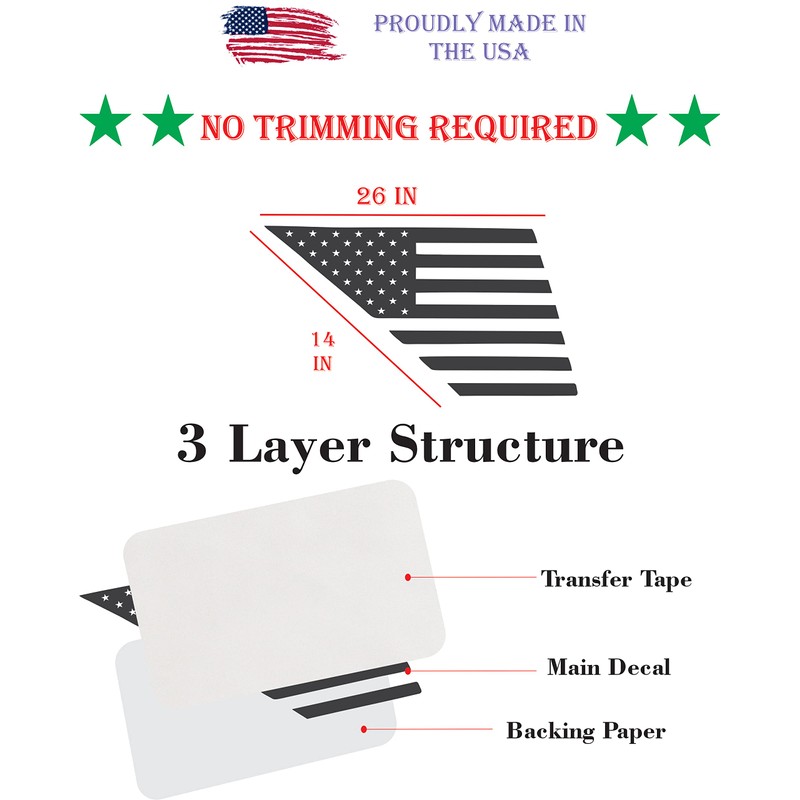Compatible with 2021-2024 Ford Bronco Sport | Precut American Flag