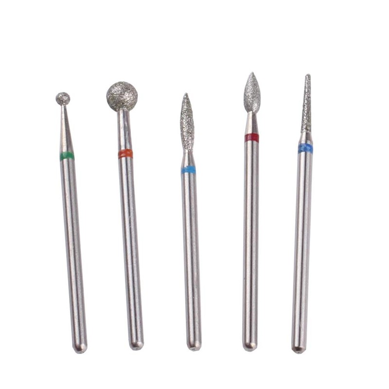 5pcs Diamond Nail Machine Drill Bit Nail Foot Cuticle Clean
