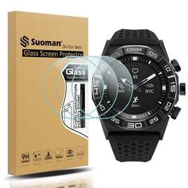 Suoman 3-Pack for Citizen CZ Smart Hybrid Screen Protector, [Anti-Scratch] 2.5D 9H Hardness Ultra-Thin Tempered Glass Screen Protective Film ﻿