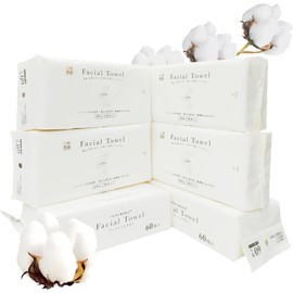 [Set of 6] [2024 Autumn/Winter Cleansing Towel, Fluffy Thick, For Wiping] 100% Cotton Facial, Disposable Towel, For Sensitive Skin, Hand Towels, Face Wipes, Makeup Remover, No Pilling, Face Wash,