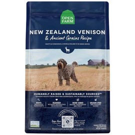 Open Farm Ancient Grains Dry Dog Food, Humanely Raised Meat Recipe with Wholesome Grains and No Artificial Flavors or Preservatives (New Zealand Venison Ancient Grain, 4 Pound (Pack of 1))