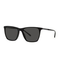 Brooks Brothers Men's BB5045 Square Sunglasses, Black/Grey, 56 mm