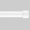 16/19mm Diameter 120-210cm Extendable Curtain Pole Set with End Cap Finials. (WHITE). Includes Rods,Finials,Brackets,Fitting sets. 48-84" Single Adjustable Curtain Rod without Ring.