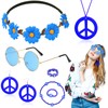 7Pcs Hippie Costume Accessories for Women, 60s 70s Dressing Accessories