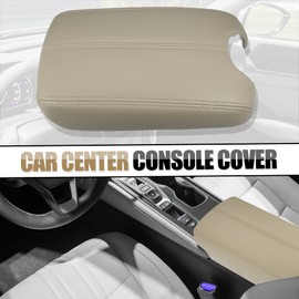X AUTOHAUX 1 Set Car Center Console Cover Front Door Panels Armrest Replacement for Honda Accord 2008 2009 2010 2011 2012 Beige