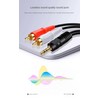 HBFQMDJLX 3.5mm to 2RCA Audio Cable, 4.9ft, Gold-Plated Connectors for