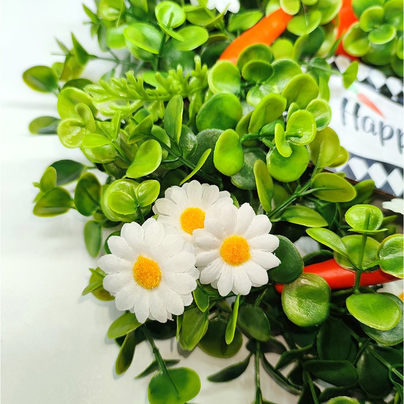 Easter Carrot Wreath Daisy Eucalyptus Wreath Indoor Outdoor Happy Easter