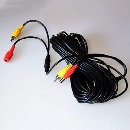 65FT Backup Camera Video Extension Cable for Truck Backup Camera, E-Kylin RCA Power 2-in-1 Video Cable for CCTV Security Monitor, Truck Bus Trailer Reverse Car Parking Camera (20 Meters)