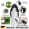 22Feels Personalisierte Hundetrinkflasche Gassi Frauen Geschenk Frauchen Hunde Wasserspender Unterwegs