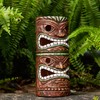 Yiosax Solar Tiki Statue Outdoor Decor-Garden Large Tiki Statue-Solar Totem