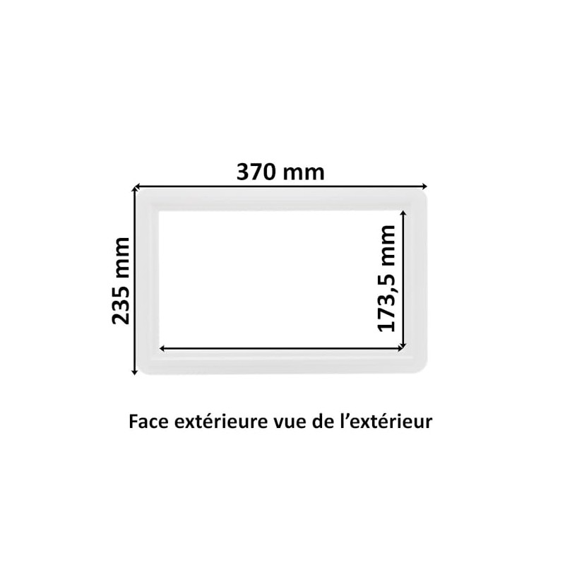 cyclingcolors Window Rectangular Clip On Porthole White PVC Garage Doors
