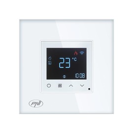 Smart Thermostat PNI CT26W WiFi for Electric Underfloor Heating or Pump Group, Includes Floor Sensor, Recessed Mounting, Control via Tuya Smart Application, Daily Programming, Manual/AUT