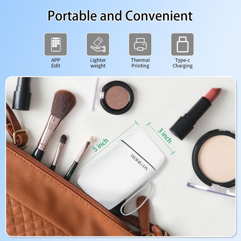 Rongta Mini Label Maker Machine with Tape Bluetooth Sticker Printer