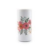 Cambridge E9198PCBWFDS Floral Insulated Slim Can Coolers, White, Set of