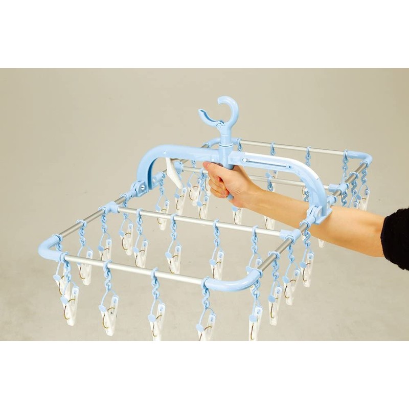 Twinmall Shine Life SL-02 Horizontal Aluminum Hanger, 32 Pinch, Blue