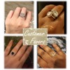 Impression Collection Square Rings Wedding Party Statement CZ Cocktails Gold