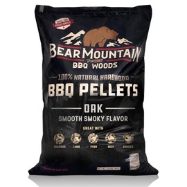 BEAR MOUNTAIN Premium BBQ WOODS FK18 Premium All-Natural Hardwood Red and White Smoky Oak BBQ Smoker Pellets for Outdoor Grilling, 20 lbs