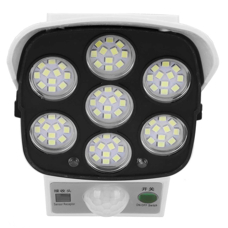 Solar LED Wall Light Simulated Camera Induction Lamp Remote Control