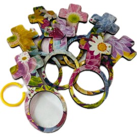 Handmade Floral Cross Napkin Rings – Christian Décor,Easter, Baptism Communion, Wedding