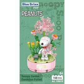 BlueBrixx Pro 108610 Snoopy Garden "Dandelion in Pot" made of clamping blocks with 168 building elements