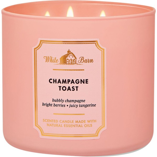 Body Works White Barn 3-Wick Scented Candle in Champagne Toast