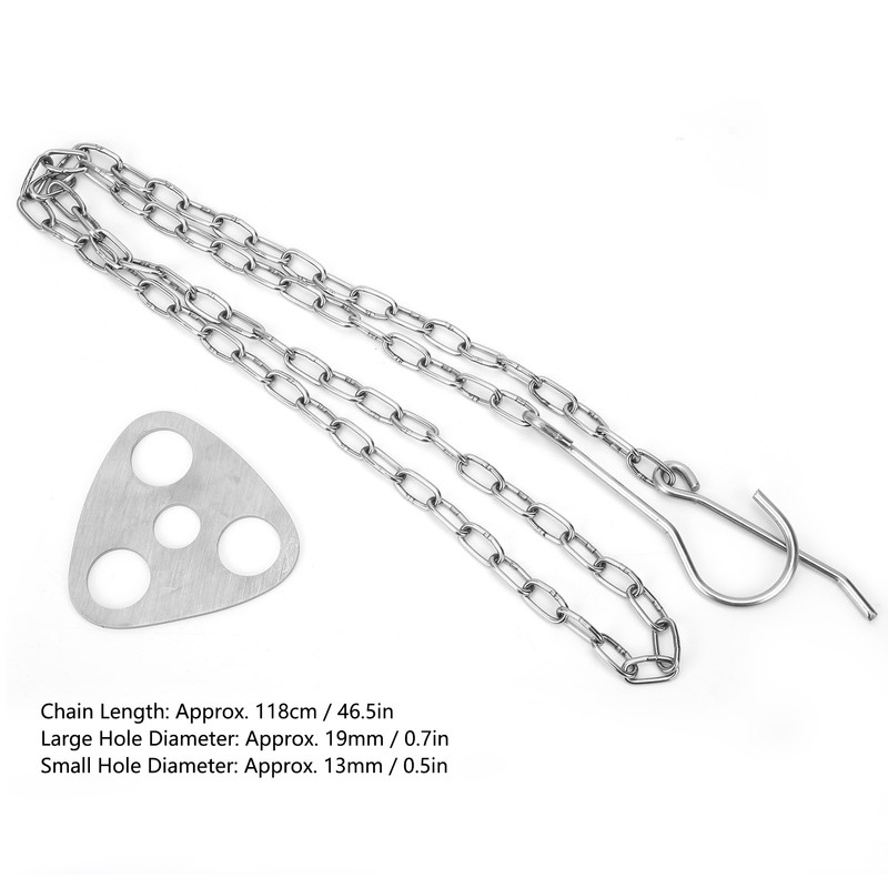 Tripod Pot Holder Stainless Steel Chain Portable for Outdoor Camping