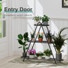 3-Tier Plant Stand, Heavy Duty Metal Planter Rack -Indoor/Outdoor Shelves