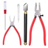 Qovydx 5Pcs Heavy Duty Glass Running Pliers, Breaker Grozer Pliers