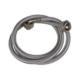 SFX® Reinforced Hose 4 m Flexible Hose 3/4 Inch Nut x 3/4 Inch Nut 90° Bend DN8 Washing Machines Dishwasher Hose Extension Inlet