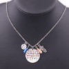 JUAEYIDDS Alphabet Necklace Keyring Fans Women Necklace for Women Teen