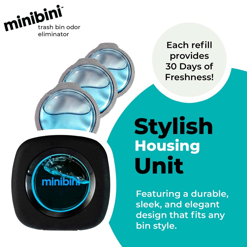 Flint Minibini Trash Can Deodorizer and Odor Eliminator, Garbage Can
