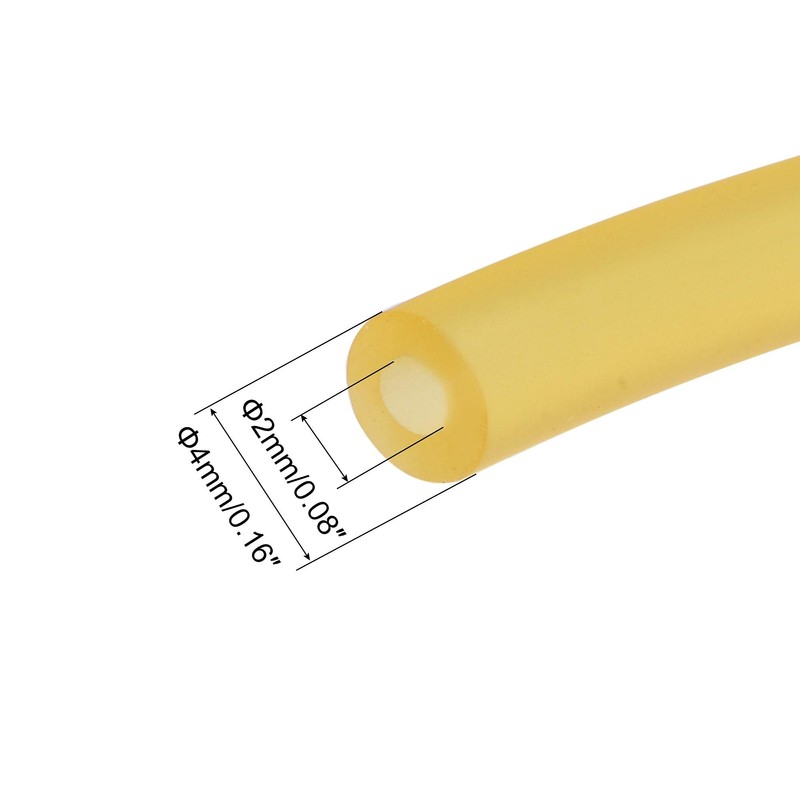 sourcing map Latex Tubing 2mm ID 4mm OD 5m Elastic