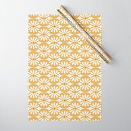 Society6 Solstice Boho Geometric Goldenrod by Heather Gift Wrapping Paper (Pack of 5)