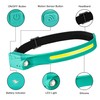 Linterna frontal, faros LED recargables 1200 lúmenes, 2 COB 210