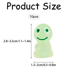 Bojueshaw 10pcs Mini Tree Elves Figures,Glow in Dark Tree Elves Fairy,Miniature Luminous Ghost,Figures Fairy Garden Accessories for Micro Landscape Succulents Pot Decoration