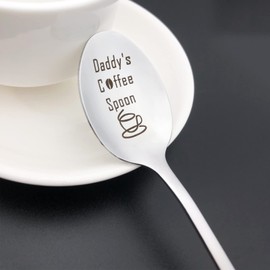 Christmas Gifts for Dad Birthday Gifts for Dad Fathers Day Gift Daddy’s Coffee Spoon Gifts for Dad Thanksgiving Gift Daddy Gifts from Daughter Son Kids